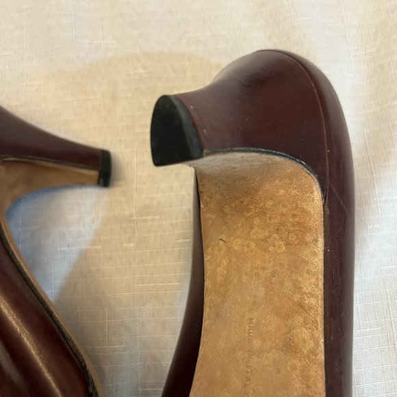 SALVATORE FERRAGAMO Vintage Women’s Burgundy Pumps, Made in Italy, Size 9 - Picture 9 of 9